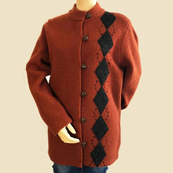 Vintage Wool Cardigan Jacket / Sweater Coat - Picture 2 of 8